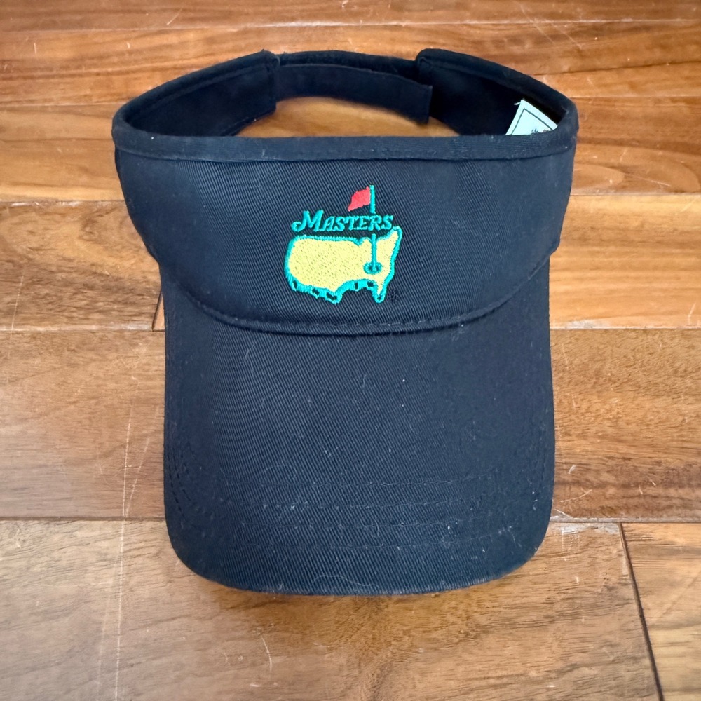 Masters Tournament Golf Visor American Needle Black Cotton Adjustable Hat